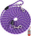 Long Dog Leash for Dog Training 20FT, Heavy Duty Dog Lead for Large Medium Small Dogs Outside Walking, Playing, Camping, or Yard, Purple by Lanwandeng