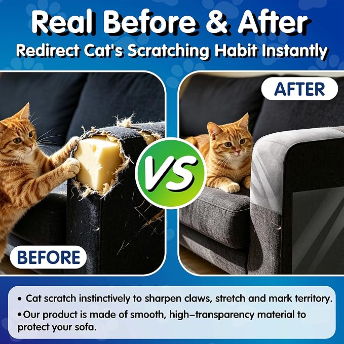 16 Pack No Pins Self Adhesive Anti Cat Scratch Furniture Protector | Anti Scratch Pad for Couch, Chair, Loveseat and Sofa, Thickened Claw Guard, to Resist Sharp Claws and Constant Scratching - Image 6