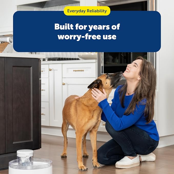 PetSafe Outlast Pumpless Dog Water Fountain, 128 oz, Dogs & Multiple Cats | Pumpless HydroSpin Design Cycles 128 Oz Water, Ion-x Carbon Filter Softens Water, Smart Sensors Slow Flow at Night - Image 7