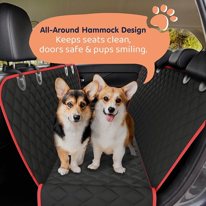 Petloox Dog Car Seat Cover for Back Seat, Waterproof Hammock for Car, SUV & Truck, Non-Slip Backseat Cover for Dogs, Heavy-Duty Dog Hammock Style Seat Protector Pets, Easy to Install & Clean - Image 2