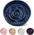 vancasso Slow Feeder Dog Bowl, 0.6 Cup Ceramic Puzzle Dish for Small Breeds | Maze Dog Food Bowl for Fast Eaters, Slow Feeding Design for Small Dogs and Cats, Promotes Healthy Eating Habits, Blue by vancasso