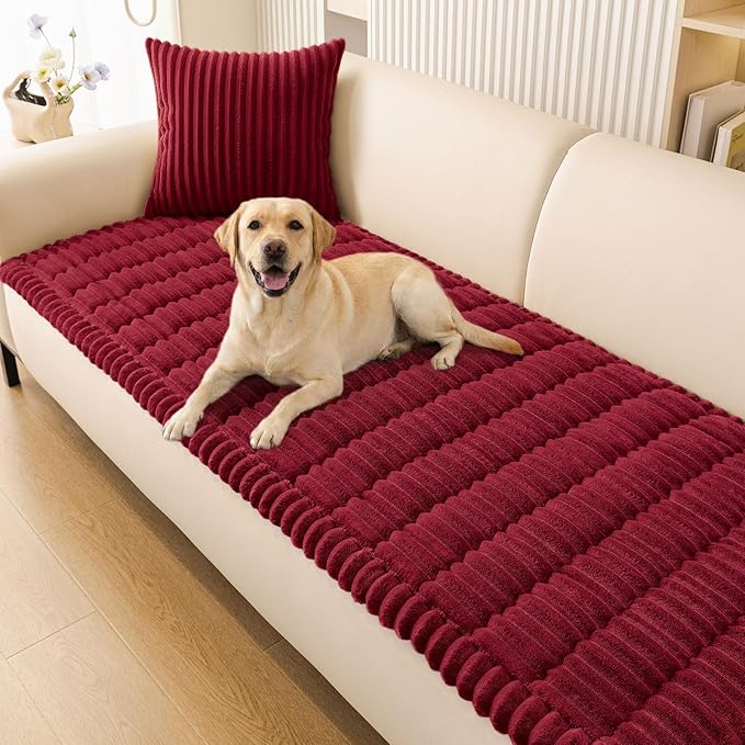 Smiry Couch Cover for Dogs, Non Slip Washable Sofa Protector for Pets | Soft Furniture Cover for Leather & Fabric Couches, Cozy Protect Against Fur, Dirt & Messes, Pet Friendly, 27.6"x47" by Smiry