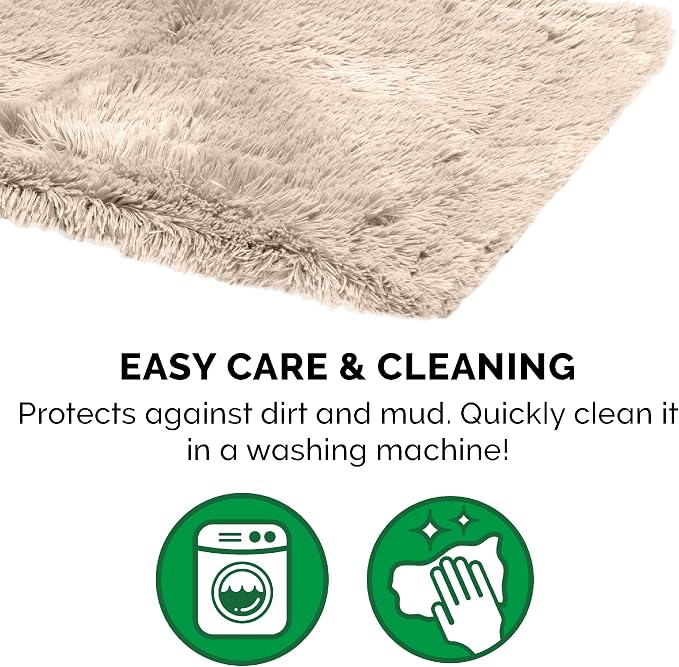 Furhaven Waterproof Throw Blanket for Dogs & Indoor Cats, Washable - Shaggy Plush Calming Long Faux Fur & Velvet Dog Blanket - Taupe, Large - Image 9