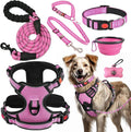 LOBEVE No Pull Dog Harness, Collar & Leash Set with Travel Accessories | Includes Dog Seat Belt, Collapsible Bowls & Poop Bag Dispenser. Ideal for Training, Walking, Hiking. Fits Small to Large Dogs by Lovebegetslove