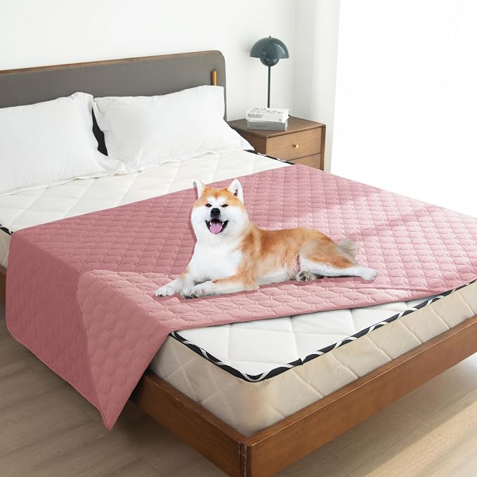 gogobunny 3X Stronger Waterproof Pet Blanket, Scratch Proof Furniture Protector for Dogs Cats, Reversible Cover 82x102 Inch, Dark Pink/Light Pink - Image 6