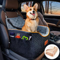 AlfaTok Memory Foam Booster Dog Car Seat with Washable Removable Cover, Elevated Pet Car Seat, Anti-Slip Sturdy Booster Seats for Small Dogs 35lbs, Seat Belt, Storage Pocket, Dog Blankets by AlfaTok