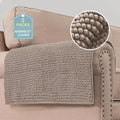 H.VERSAILTEX Plush Chenille Couch Armrest Cover 2 Packs Thick and Soft Sofa Covers Furniture Protector Cover for Pets (27.5" x 27.5", Cuban Sand) by HVERSAILTEX