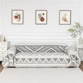 MYSKY HOME Boho Couch Cover for Dogs Washable Grey Rhombic Couch Sofa Protector for Loveseat Sofa with Pets Friendly Chenille Geometric Sofa Covers Soft Durable Farmhouse Sofa Slipcovers, 71" X102" by MYSKYHOME