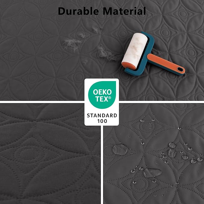 Waterproof Couch Cover for Dogs - Washable Pets Furniture Protector | TPU Leak-Proof Liner, Lightweight & Reversible, Fits Chair, Sofa, Bed, 30" x 70" , Lightgrey/Darkgrey - Image 6