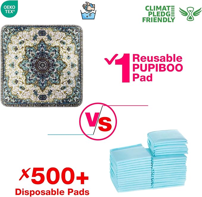 PUPIBOO Washable Pee Pads for Dogs and Cats - Super Absorbent Reusable Puppy Training Pads - 100% Waterproof, Leak-Proof & Non-Slip Whelping Pads for Pet Housebreaking - Image 6