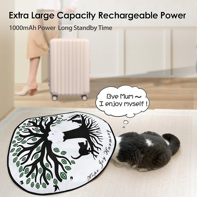 ORSDA Cat Toys for Indoor Cats 4 in 1 Interactive Automatic Cat Toys for Bored Indoor Adult Cats Kitten Toy Rechargeable 8 Hole Mice Whack-A-Mole, Hide and Seek, Moving Feather, 5PCS DIY Replacement - Image 6