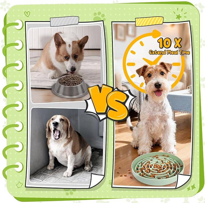 Dog Puzzle Feeder Set with Slow Feeder Bowl & Treat Ball | For Small & Medium Dogs,Adjustable Food Dispensing,Mental Stimulation,Interactive Play - Image 4