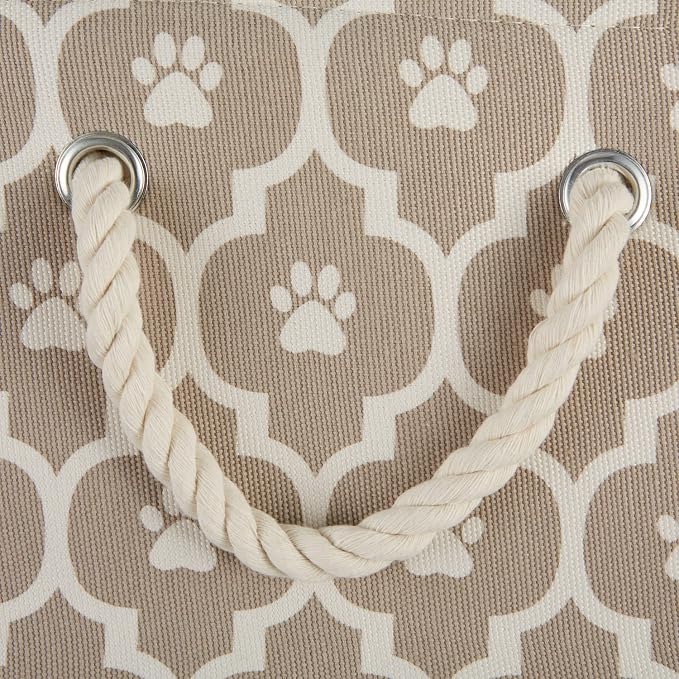 Bone Dry 6192 Pet Storage Collection Lattice Paw Print, Large Rectangle, Stone - Image 5