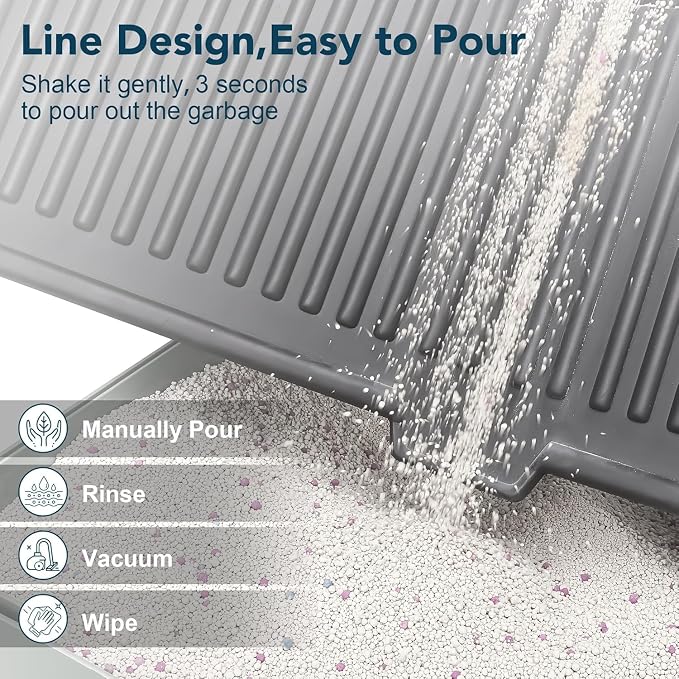 UPSKY Large Cat Litter Mat 31" x 24 Waterproof and Washable, Soft on Paws | Litter Catcher Pad, Cat Litter Trapping Mat, Scatter Control, Fits Most Litter Boxes, Use for Dogs & Cats, Black - Image 4
