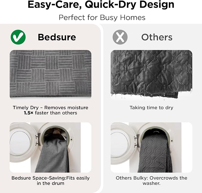 Bedsure Waterproof Couch Cover for Sofa and Dogs Quick Drying, 40x50IN | Waterproof Blanket Washable for Large Dogs Couch Sofa Bed Cozy, Lightweight Furniture Protector for Pet Cat, Navy - Image 7