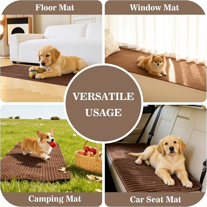 MYSKY HOME 100% Waterproof Couch Cover, Couch Covers for Dogs Washable, Non Slip Couch Covers for 2 Cushion Sofa Pet Friendly, Sofa Covers Slipcovers Furniture Protector Dog Bed Cover, Brown, 35"x63" - Image 4