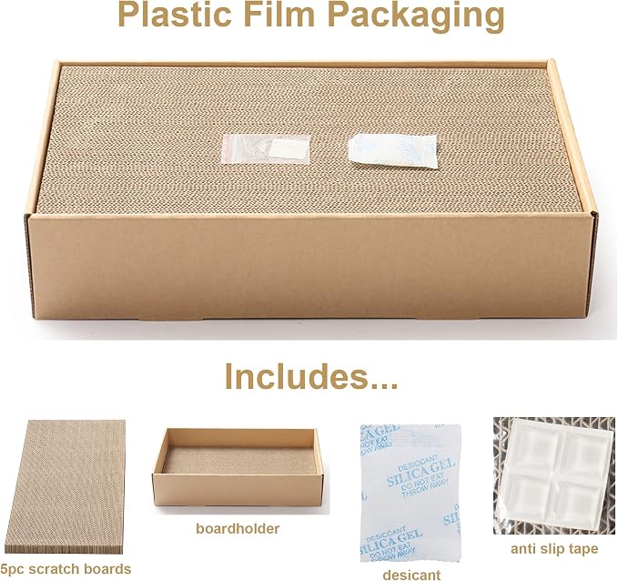 5 Packs in 1 XL Cat Scratcher, Cat Scratching Pad, Double Sided Cardboard Cat Scratcher - Image 3