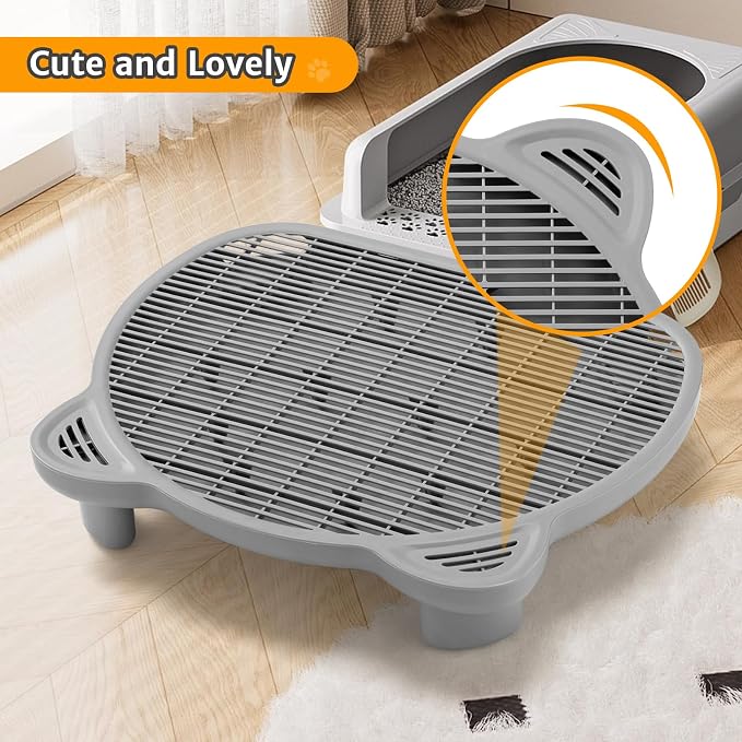 Litter Catching Step for Cat Litter Box, Litter Trap Stool for Automatic Litter Box Self Cleaning, Litter Collection Stairs, Litter Catcher Ramp for Old Geriatric Senior Cat or Kitten - Image 8