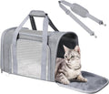 Cat Carrier Soft Up to 16 Lbs, Breathable Pet Travel Bag with Steel Frame | Lockable Zippers, Fits Small Dog, Kitten, and Rabbit,Medium Travel Carrying Case for Kennel Car Airline Transport，Grey by Alwaysstandbehindyou