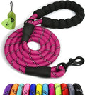 Taglory Rope Dog Leash for Small Medium Dogs, 6 FT Padded Handle, Hotpink | Made of Climbing Rope, Reflective for Night Walks and Training, Comfortable Grip, Anti-tangle Swivel Clip, 3/8 inch by Taglory
