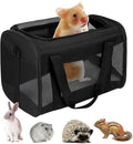 Cat Carrying Case - Pet Carrier Airline Approved, Protable and Breathable Pet Travel Carrier Removable Fleece Pad, Collapsible Cat Carrier Dog Carrier for Medium Cats Small Cats Dogs (Small, Black) by home