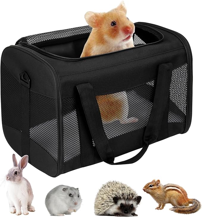 Cat Carrying Case - Pet Carrier Airline Approved, Protable and Breathable Pet Travel Carrier Removable Fleece Pad, Collapsible Cat Carrier Dog Carrier for Medium Cats Small Cats Dogs (Small, Black) by home