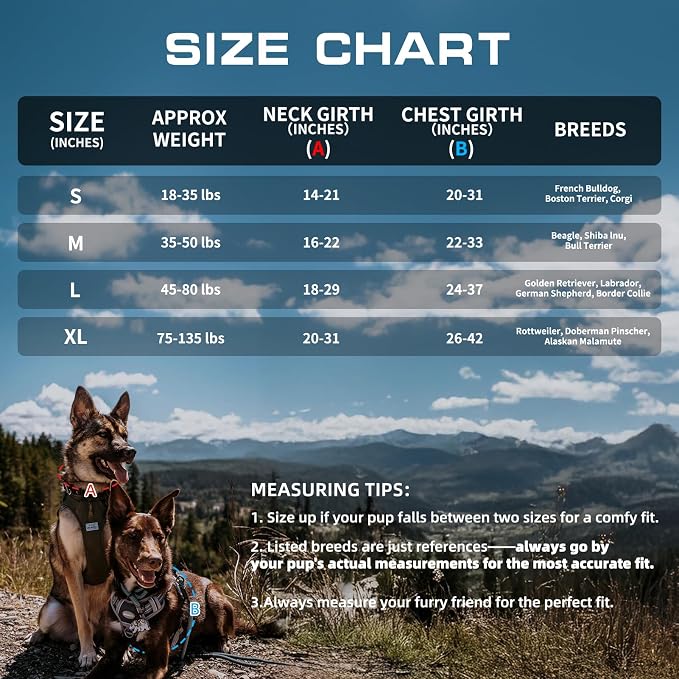 AUROTH Tactical Dog Harness for Small Medium Large Dogs No Pull Adjustable Pet Harness Reflective K9 Working Training Easy Control Pet Vest Military Service Dog Harnesses (XL, Black Ink) | Easy Control Handle, Adjustable, Reflective, Military K9, for D... - Image 8
