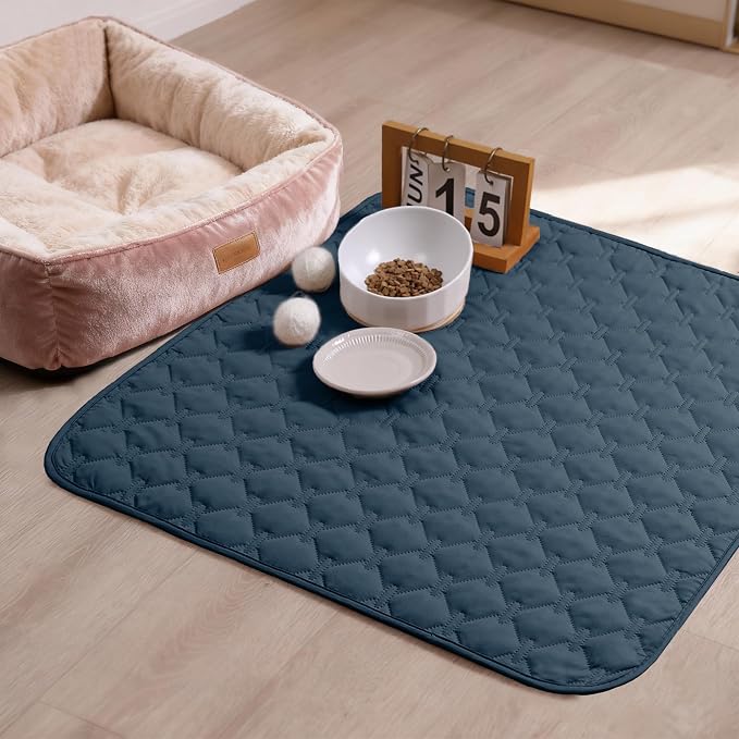 gogobunny 3X Stronger Waterproof Pet Blanket, Scratch Proof Furniture Protector for Dogs Cats, Reversible Cover 30x30 Inch, Dark Blue - Image 7