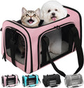 Soft-Sided Cat Carrier 18x11x11 in Expandable Travel Pet Bag 15LBS | For Cats and Small Dogs with Anti-Scratch Mesh Washable Mat Collapsible Escape-Proof Airline Approved with Shoulder Strap by Lowiparr