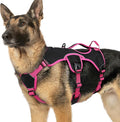rabbitgoo Escape Proof Dog Harness for X-Large, No Pull with Lift Handle | No Escape, Full Soft Padded, Reflective Adjustable Vest, Leash Clip for Walking Hiking Training, Rose & Black, X-Large by rabbitgoo
