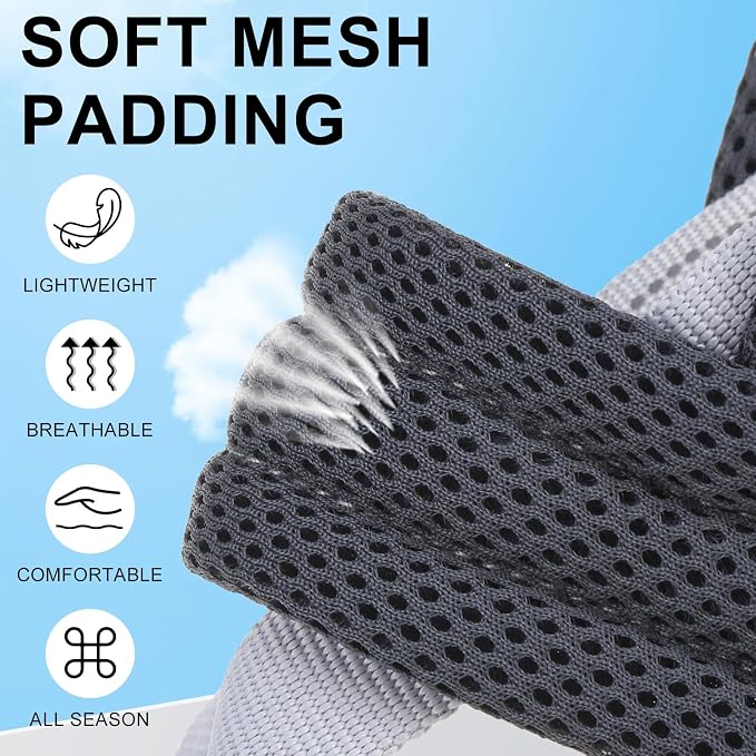 BEAUTYZOO Small Dog Harness and Leash Set, No Pull Step in Puppy Vest | Breathable Mesh with Handle, Reflective, Adjustable No Choke Escape Proof, Lightweight, Easy Control for Walking, Grey XS - Image 4