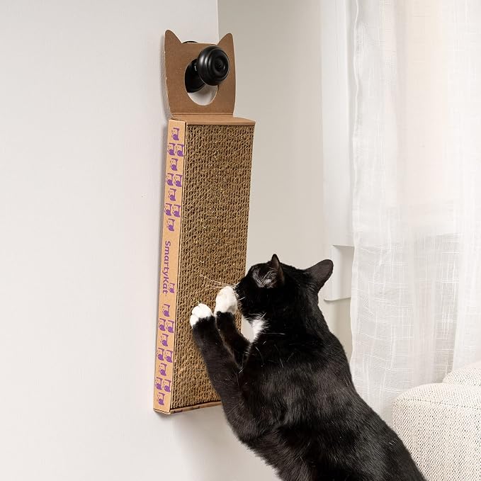 SmartyKat Scratch Up Corrugated Hanging Cat Scratcher, Catnip Infusion Technology - Brown, Single Wide, (Pack of 6) - Image 2