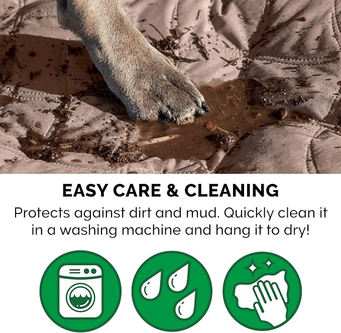 Furhaven Waterproof & Non-Slip King Size Mattress Cover Protector for Dogs & Cats, Washable, For Beds, Couches, & Car Seats - Quilted Twill Blanket Mattress Cover - Brownstone, Jumbo/King Size - Image 10