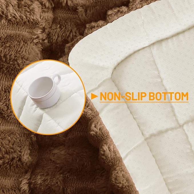 Smiry Non Slip Couch Covers for Dogs, Scratch Resistant Pet Sofa Protector | Machine Washable Soft Fuzzy Thick Furniture Cover for Sofa Loveseat Sectional Large Dogs, Chocolate, 27.6" x 27.6" - Image 11