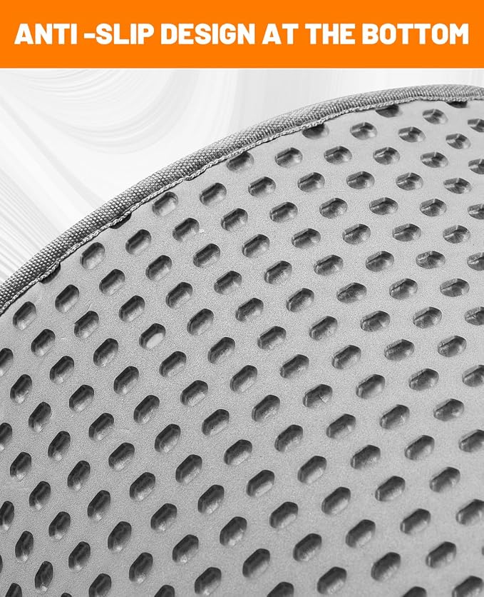 Cat Litter Mat - Extra Large Cat Litter Mat Litter Trapping Mat 46"x26"-Honeycomb Double Layer Design,Urine and Water Proof Material,No Slip& No Phthalate,Washable Easy Clean（Grey） - Image 6