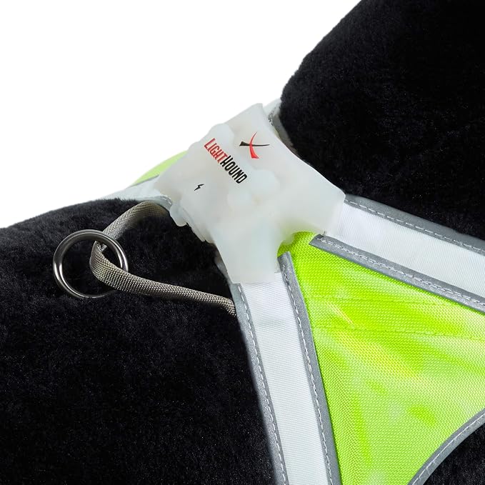 noxgear LightHound Light Up Reflective Dog Harness, X-Large | 360° Light Up Reflective Dog Harness, 8 Colors & 6 Modes, USB Rechargeable, Adjustable, Rainproof, LED Fiber Optic - Image 9