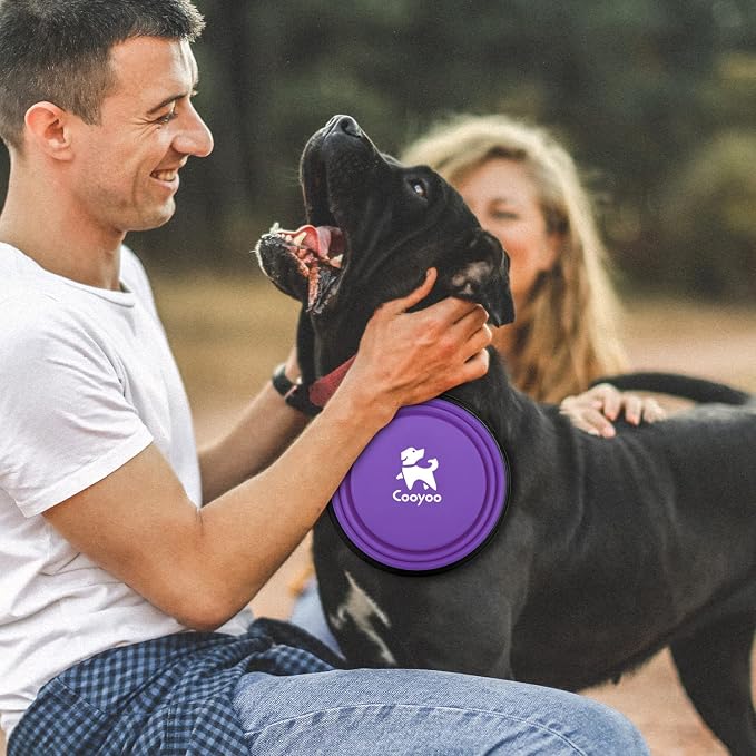 COOYOO Collapsible Dog Bowl,2 Pack Collapsible Dog Water Bowls for Cats Dogs,Portable Pet Feeding Watering Dish for Walking Parking Traveling with 2 Carabiners - Image 7