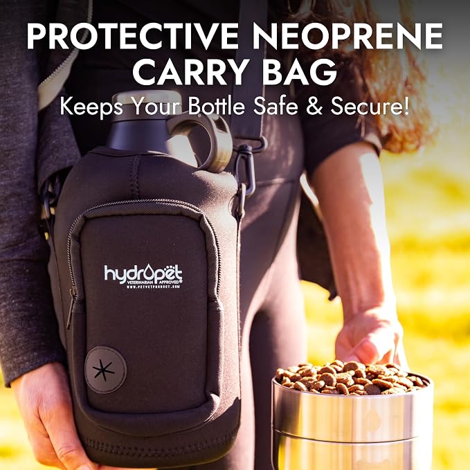 Hydropet Portable Dog Water Bottle (32 oz) - Insulated Dogs & Cats Travel Bottles, Stainless Steel - Detachable Dog Food Bowl and Water Bowl - Great for Daily Walks - Puppy Essentials & Accessories - Image 7