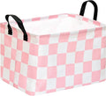 Kids Storage Basket Gift Basket for Girls Toy Organizer Nursery Bedroom Decor Waterproof Lined with Handles Pink Laundry Hamper by Unknown