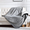 Soft Waterproof Blanket for Bed Couch Sofa, Grey, 50x60 inches | Liquid Pee Proof Pet Blanket for Dog Puppy Cat, Reversible Sherpa Fleece Blanket for Couch Cover, Furniture Protector by Yaning