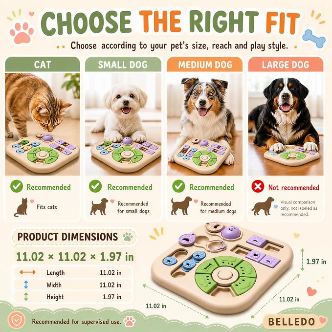 Interactive Dog Puzzle Toys for Smart Dogs - Mental Stimulation Puzzle Toys for Small & Medium Dogs, Treat Dispensing Dog Enrichment Toys for Beginner Dogs - Image 3