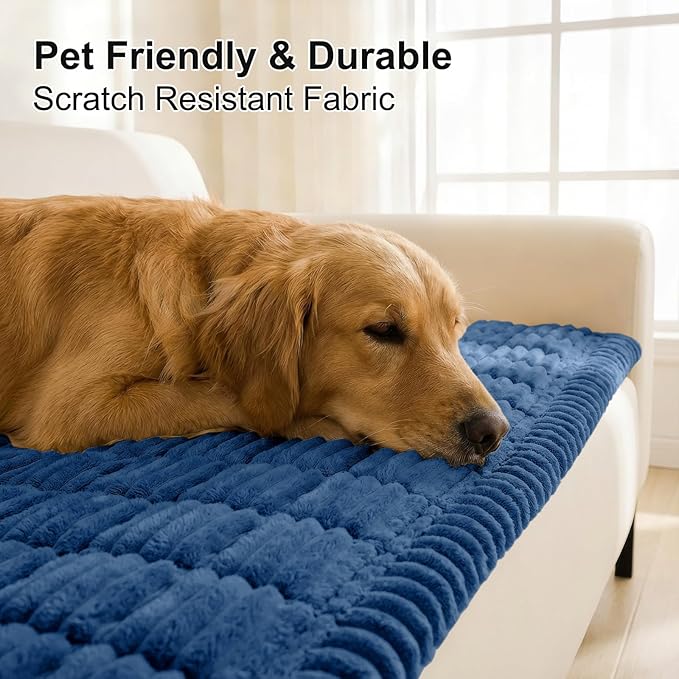 Smiry Couch Cover for Dogs, Non Slip Washable Sofa Protector for Pets | Soft Furniture Cover for Leather & Fabric Couches, Cozy Protect Against Fur, Dirt & Messes, Pet Friendly, 27.6"x27.6" - Image 3