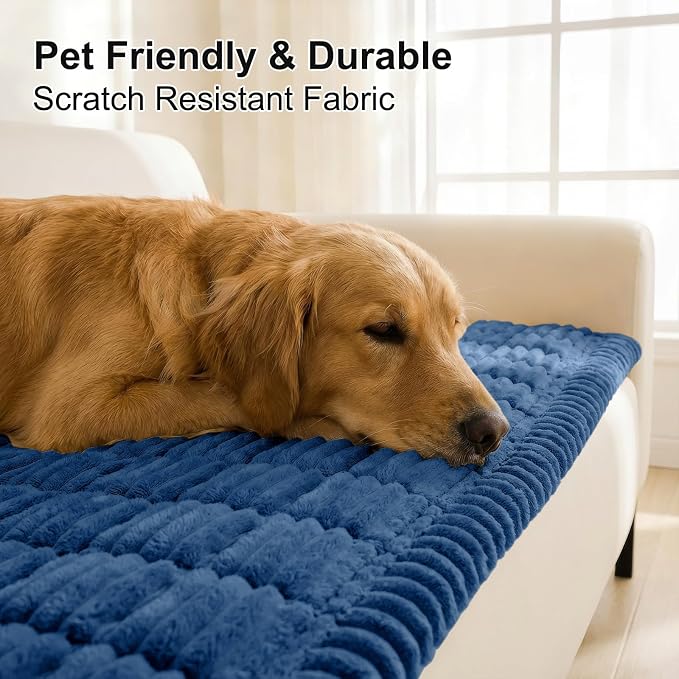 Smiry Couch Cover for Dogs, Non Slip Washable Sofa Protector for Pets | Soft Furniture Cover for Leather & Fabric Couches, Cozy Protect Against Fur, Dirt & Messes, Pet Friendly, 27.6"x47" - Image 3