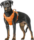 BARKBAY No Pull Dog Harness Large Reflective Dog Harness with Front Clip and Easy Control Handle for Walking Training Running with ID tag Pocket(Orange,XL) by BARKBAY