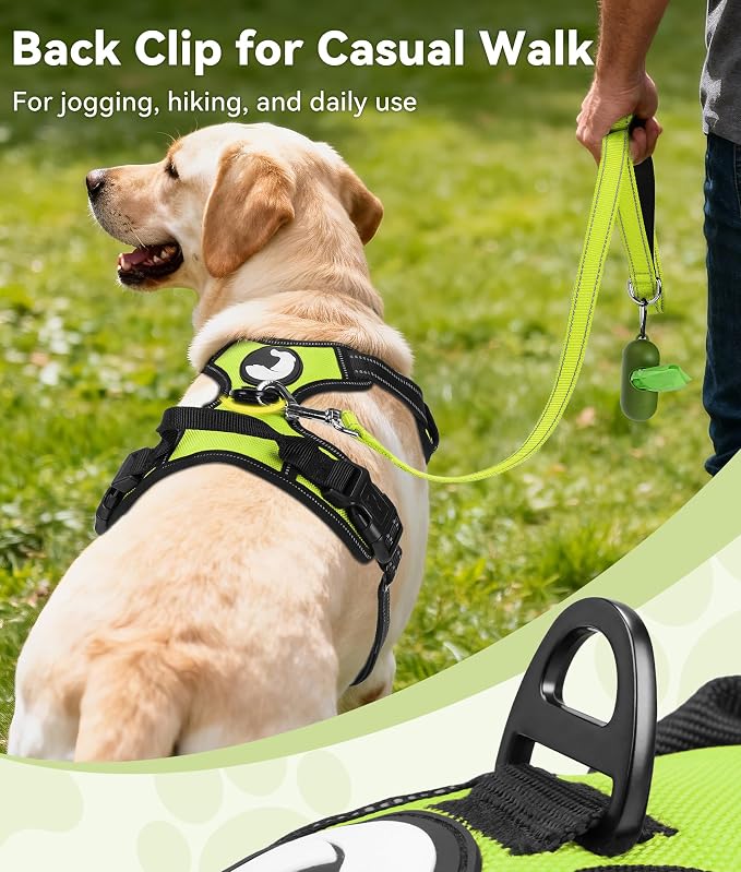 Joytale No Pull Dog Harness for Small Dogs, Front Clip, Green | Grab Handle for Instant Control, Padded & Adjustable Vest, Sturdy Metal D-Rings, for Safe Training & Daily Walking - Image 4