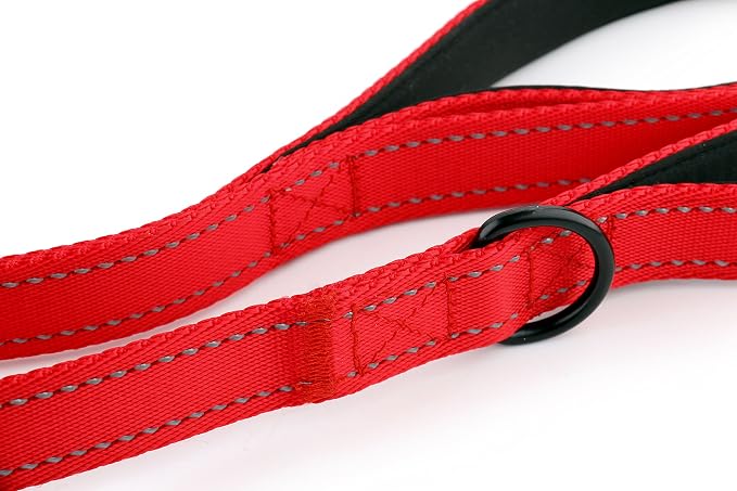 Dog Leash 6ft Long,Traffic Padded Two Handle,Heavy Duty,Reflective Double Handles Lead for Control Safety Training,Leashes for Large Dogs or Medium Dogs,Dual Handles Leads(Red) - Image 9