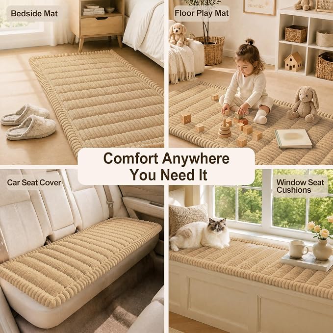 decorUhome Couch Cover for Dogs, Non Slip Fuzzy Thick Pet Sofa Protector | Pet Friendly, Machine Washable, Fits 3-Cushion Sofa, Protects Against Pet Hair & Daily Messes, Camel, 27.6" x 70.9" - Image 9
