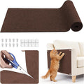 Large Cat Scratcher, 78.7x15.7 Cat Scratch Furniture Protector | Trimmable, No-Shedding Cat Scratch Pad with Self-Adhesive Backing for Climbing, Protects Walls and Couch, Brown by Petinstinct