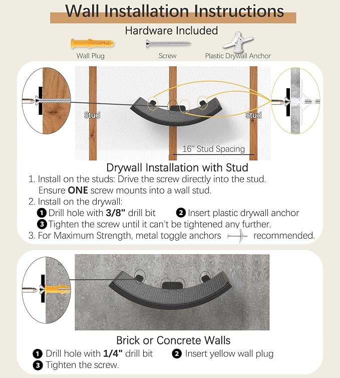 Wall Mounted Curved Cat Hammock with Grey Sisal Pad – Scratch-Friendly Cat Nest Perch for Wall – Large Floating Bed for Indoor Cats - Image 7