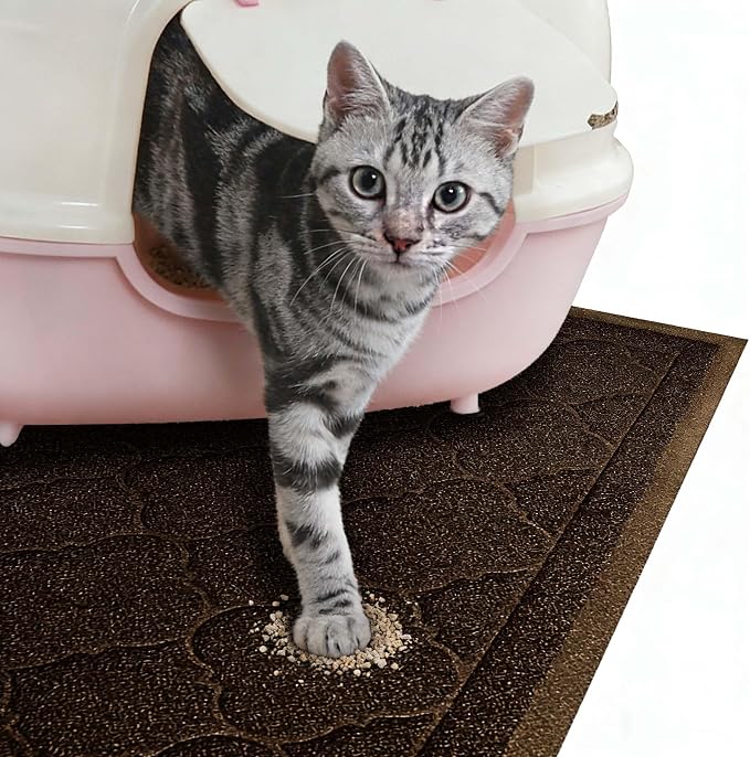 Cat Litter Mat Traps Litter from Litter Box XL Size 47"X36" Durable Trapping Rug, Non-Slip and Waterproof, Easy to Clean - Image 2